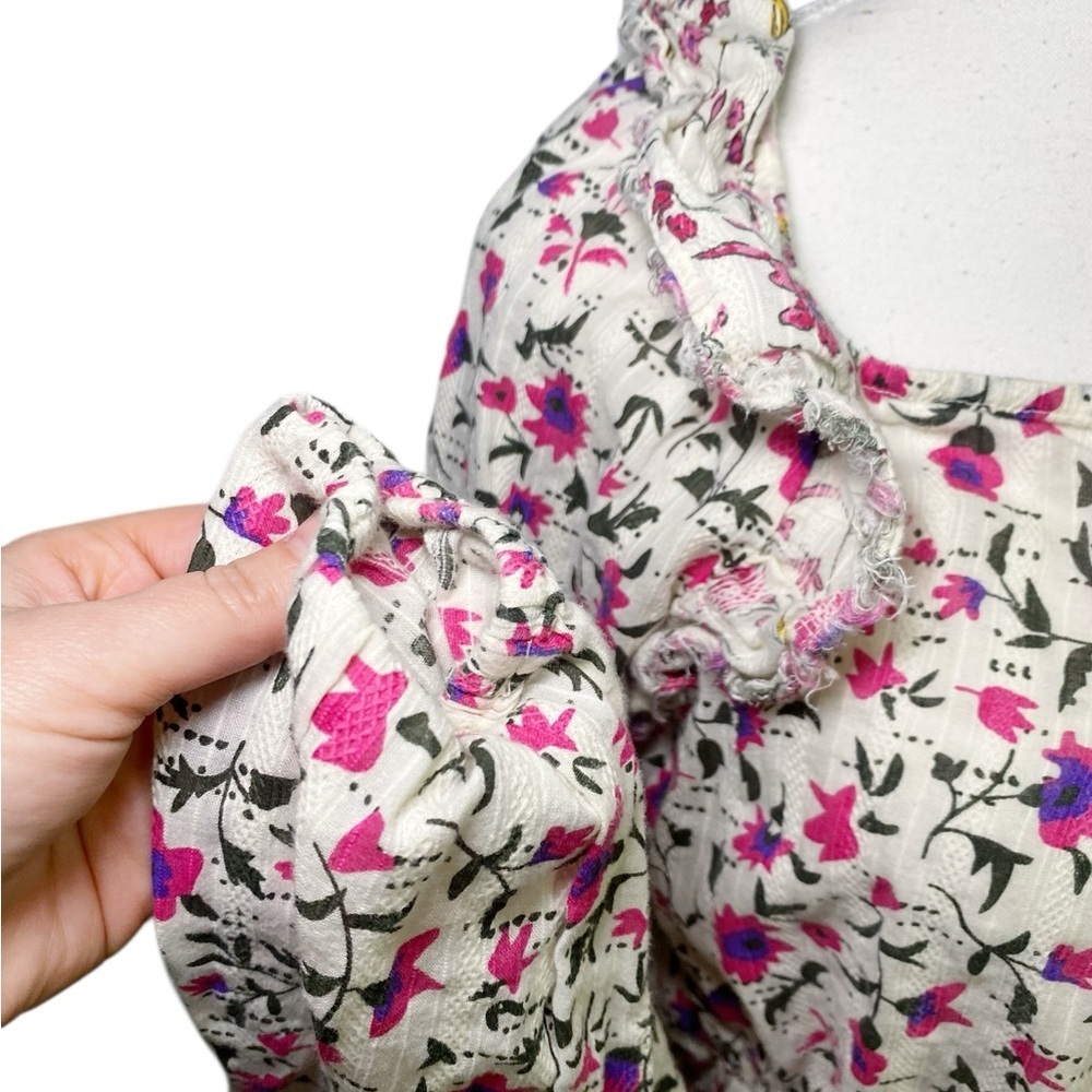True Craft Pink and Black Floral Blouse - Picture 5 of 14